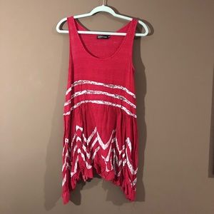 Red trapeze dress size M